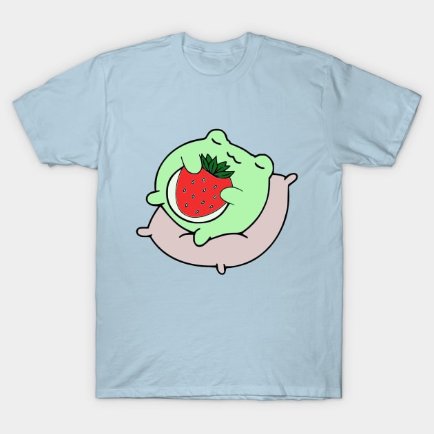 Strawberry Frog T-Shirt by ODIN DESIGNS